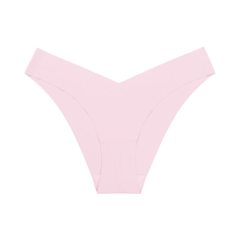V-Shaped Low-Waist Seamless Ice Silk Briefs – Smooth & Comfortable