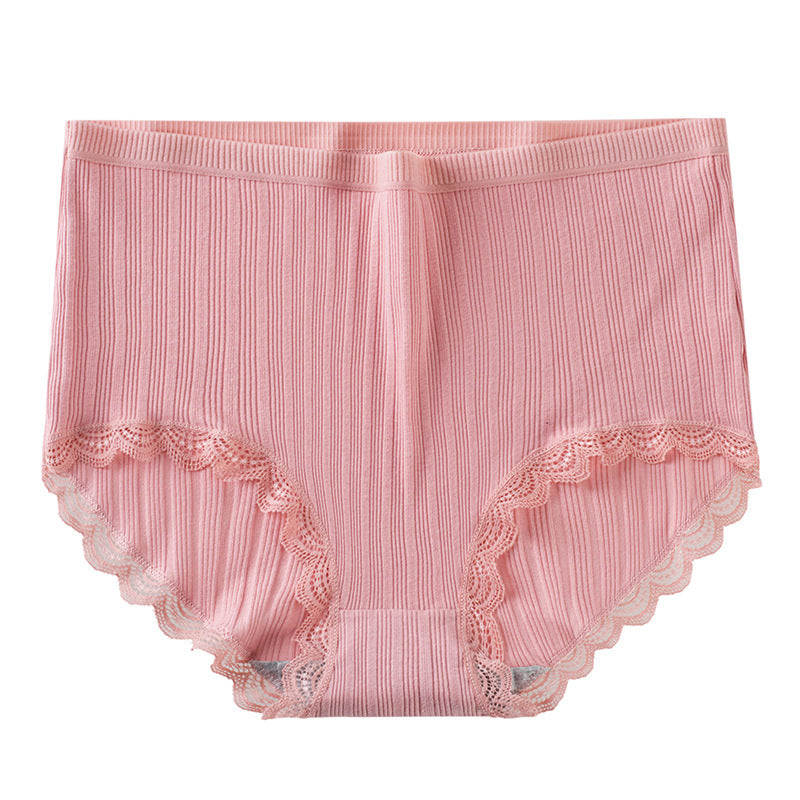 High-Waisted Cotton Panties – Honeycomb Antibacterial Crotch