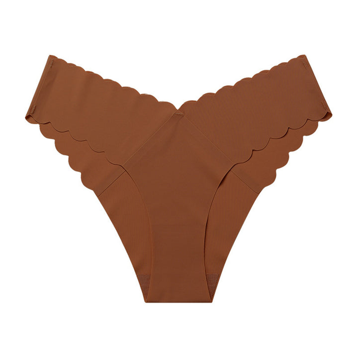 Wave Lace V-Waist Seamless Underwear – Elegant & Comfortable