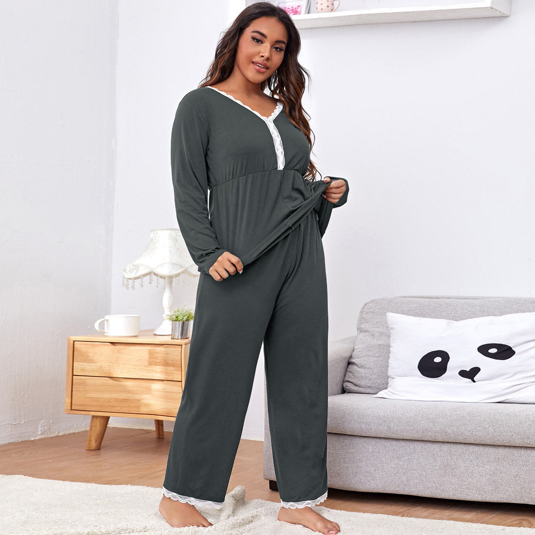 Lace Trim Homewear Set
