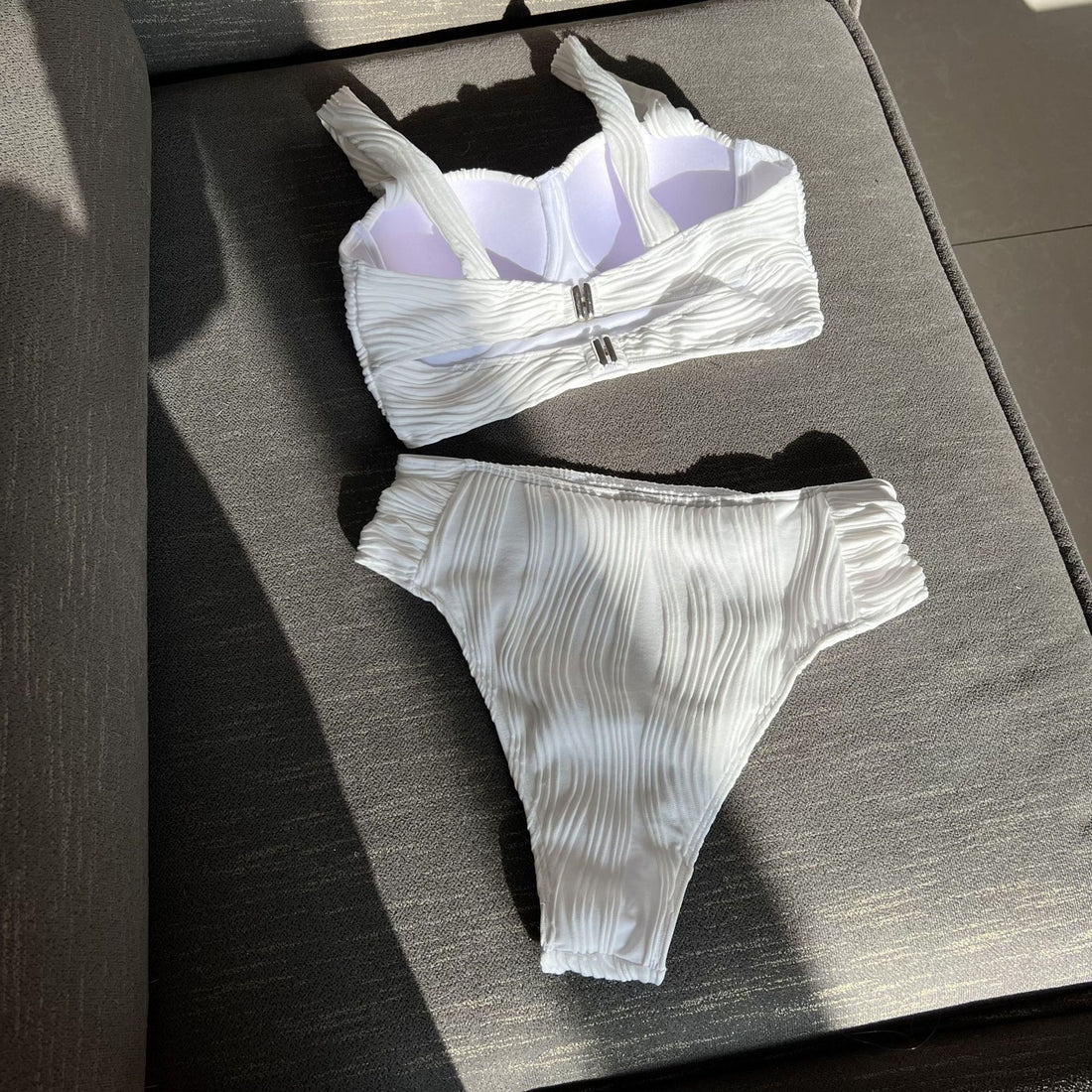 High-Waist Split Swimsuit – Chic & Flattering
