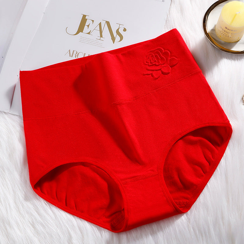 High Waist Belly Contracting Briefs Embossed Postpartum Belly Contracting Underwear