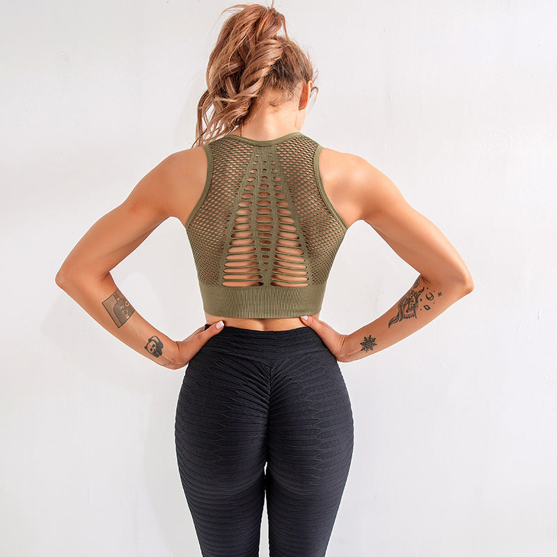 Sexy Mesh Sports Bra – Breathable & Supportive