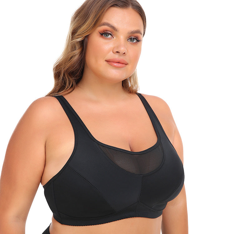 Women's Large Size No Steel Ring Back Strap Vest Bra Underwear