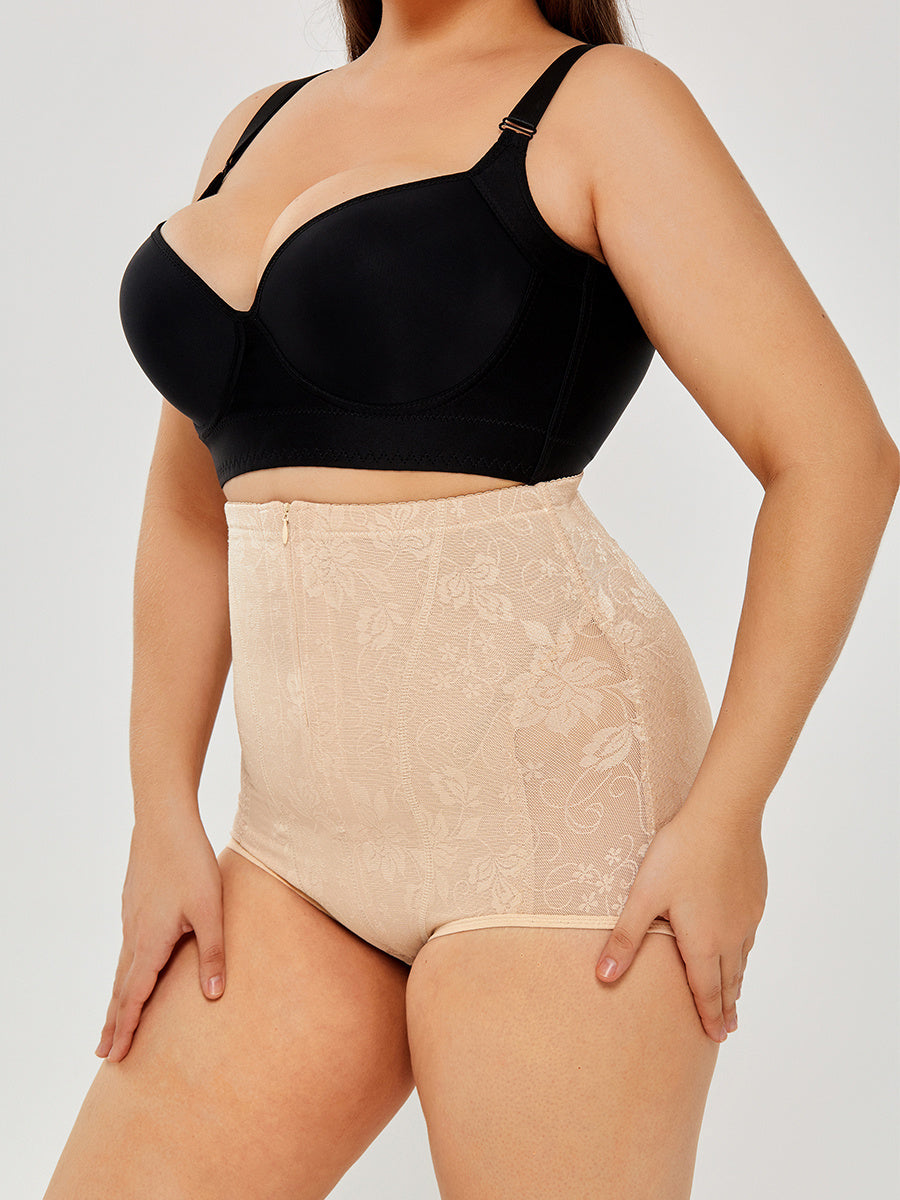 Lace High-Waist Tummy Control Underwear – Body Shaper