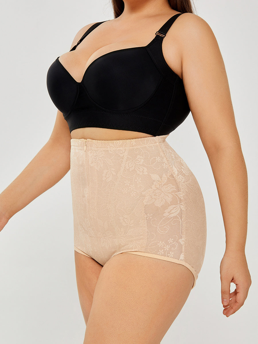 Lace High-Waist Tummy Control Underwear – Body Shaper