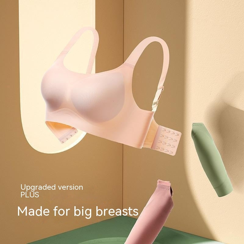 Large Shoulder Strap Seamless Wireless Bra – Comfortable & Supportive
