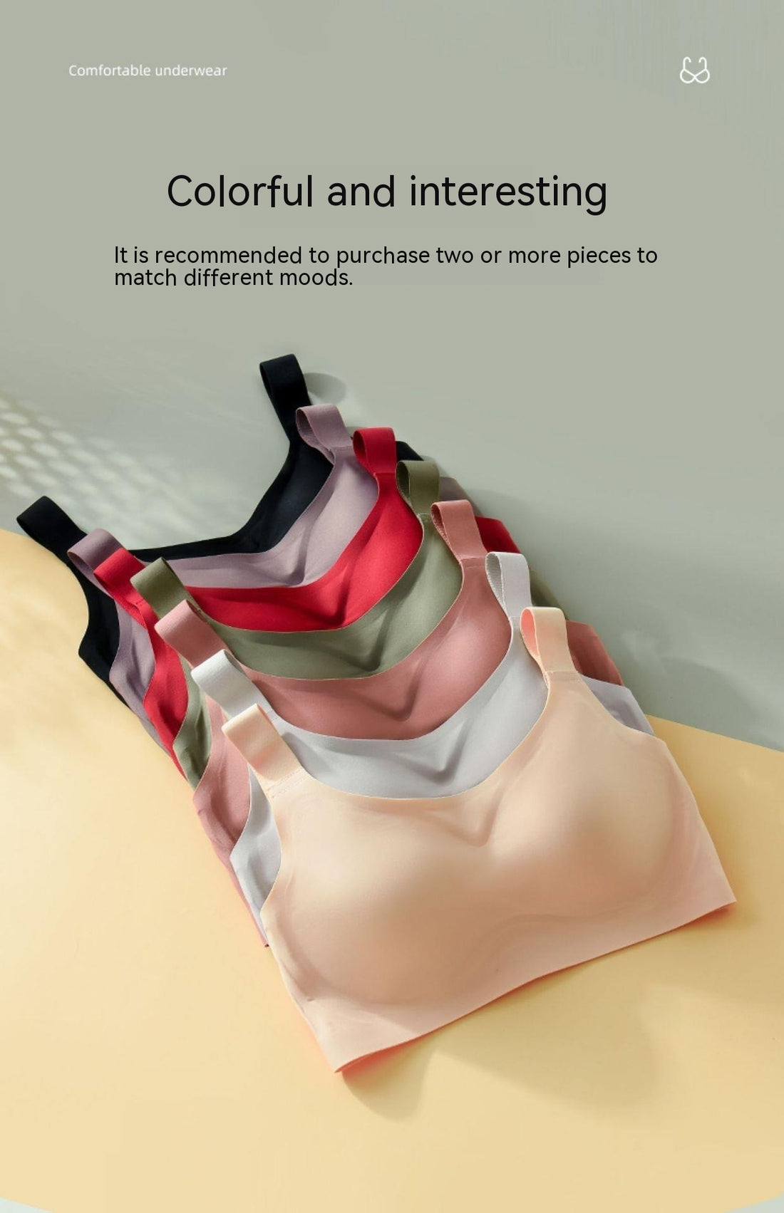 Large Shoulder Strap Seamless Wireless Bra – Comfortable & Supportive