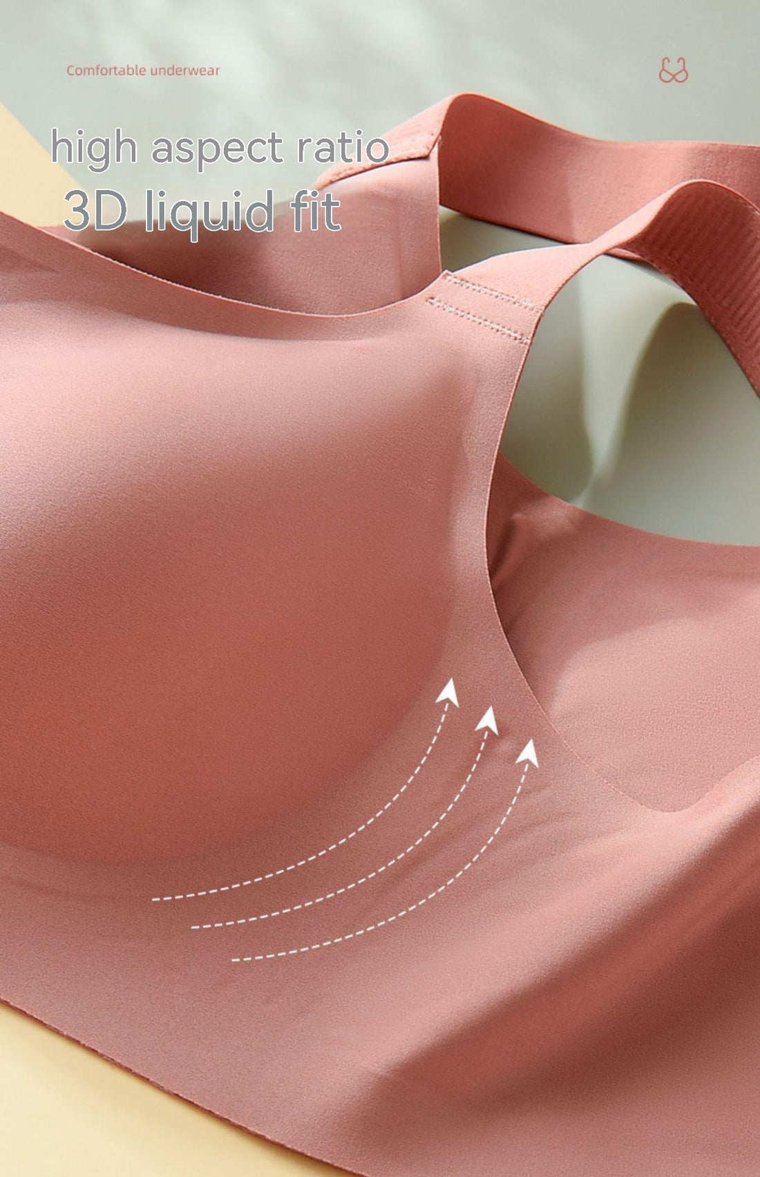Large Shoulder Strap Seamless Wireless Bra – Comfortable & Supportive