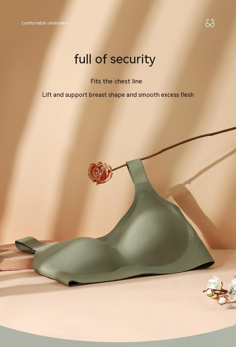 Large Shoulder Strap Seamless Wireless Bra – Comfortable & Supportive