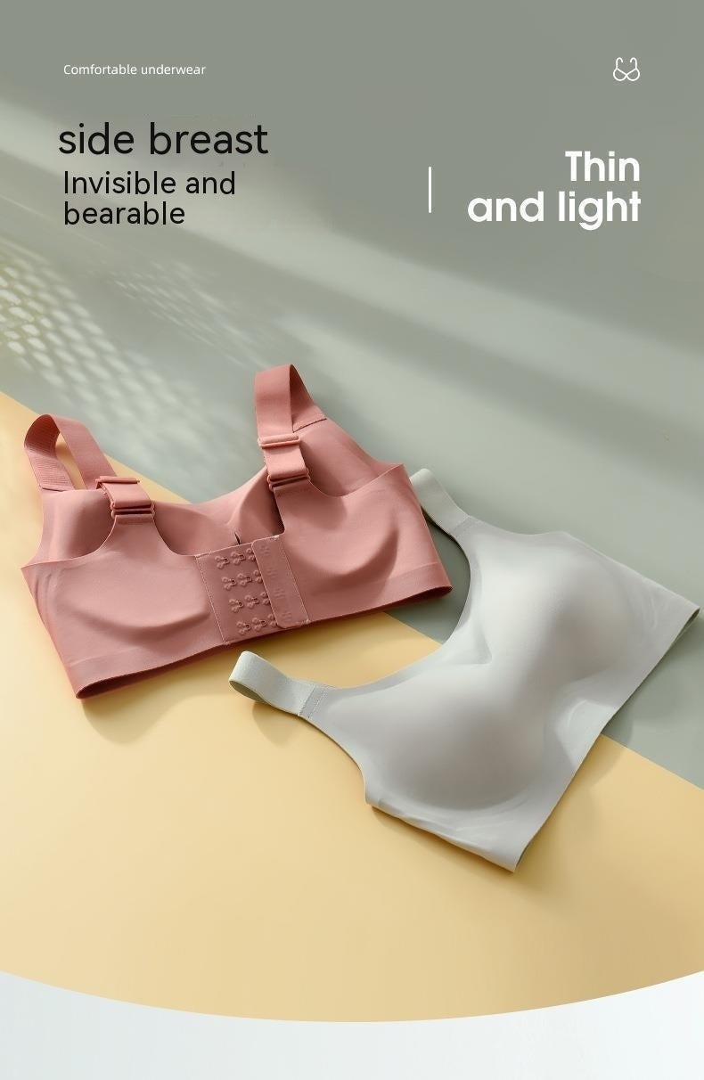 Large Shoulder Strap Seamless Wireless Bra – Comfortable & Supportive