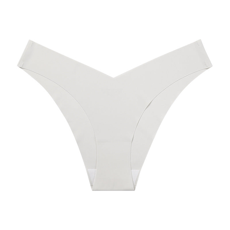 V-Shaped Low-Waist Seamless Ice Silk Briefs – Smooth & Comfortable