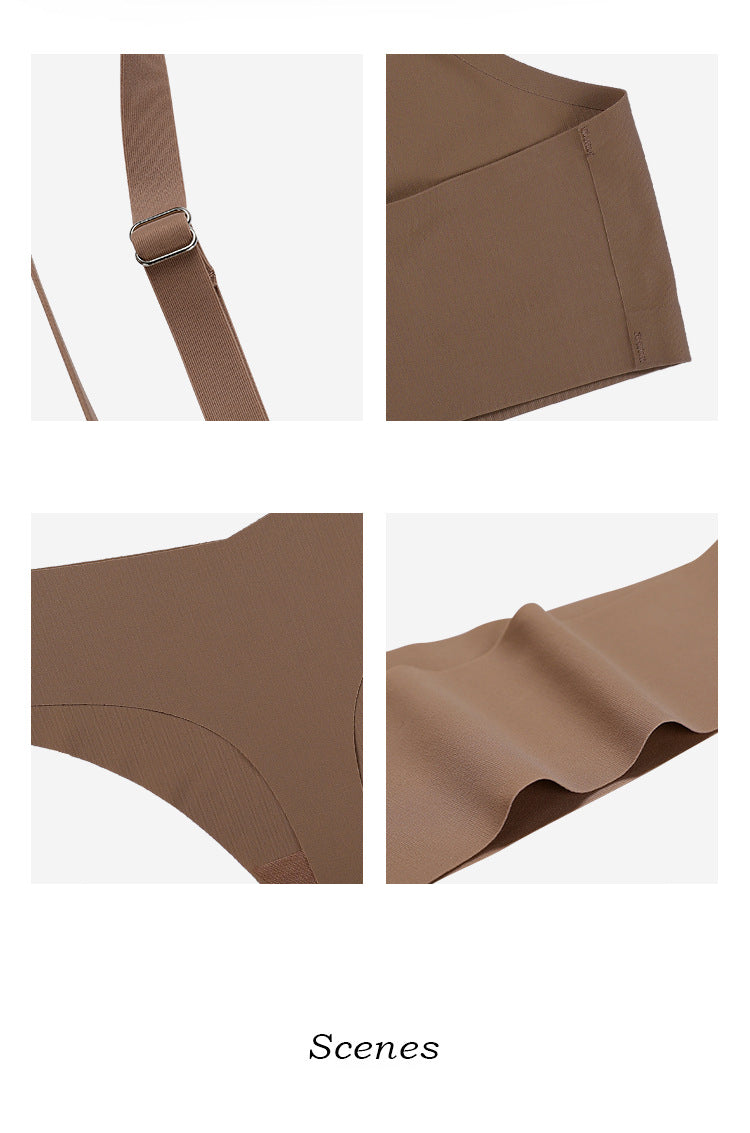 Seamless Bra Set Sexy Thong Low Waist Panties