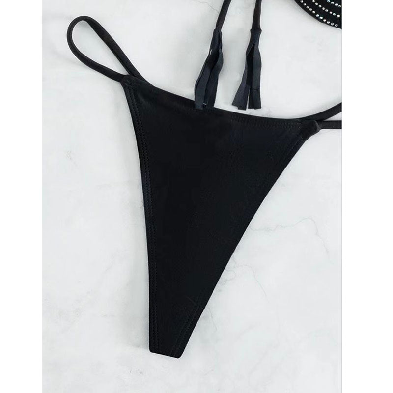 Personality Bandage Bikini Backless Hot Drilling