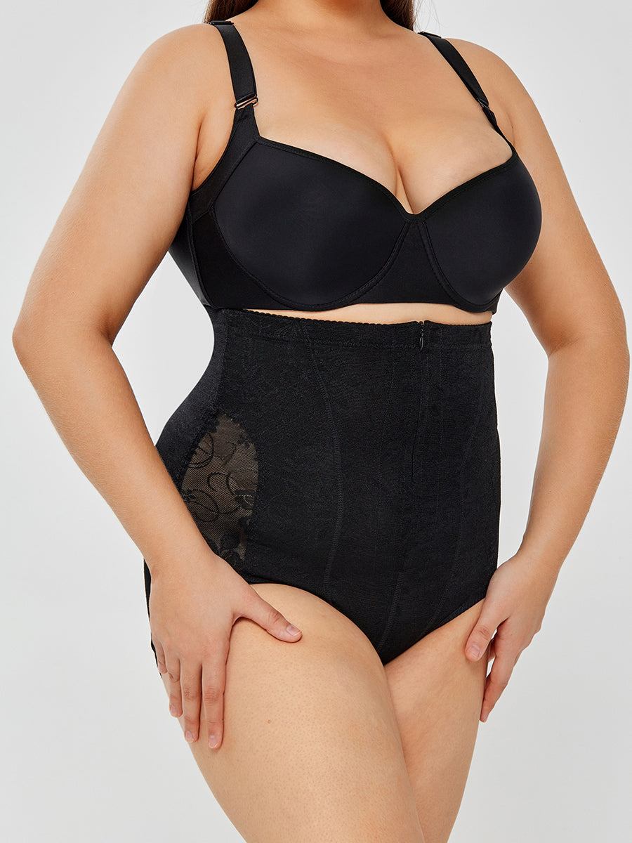 Lace High-Waisted Shorts