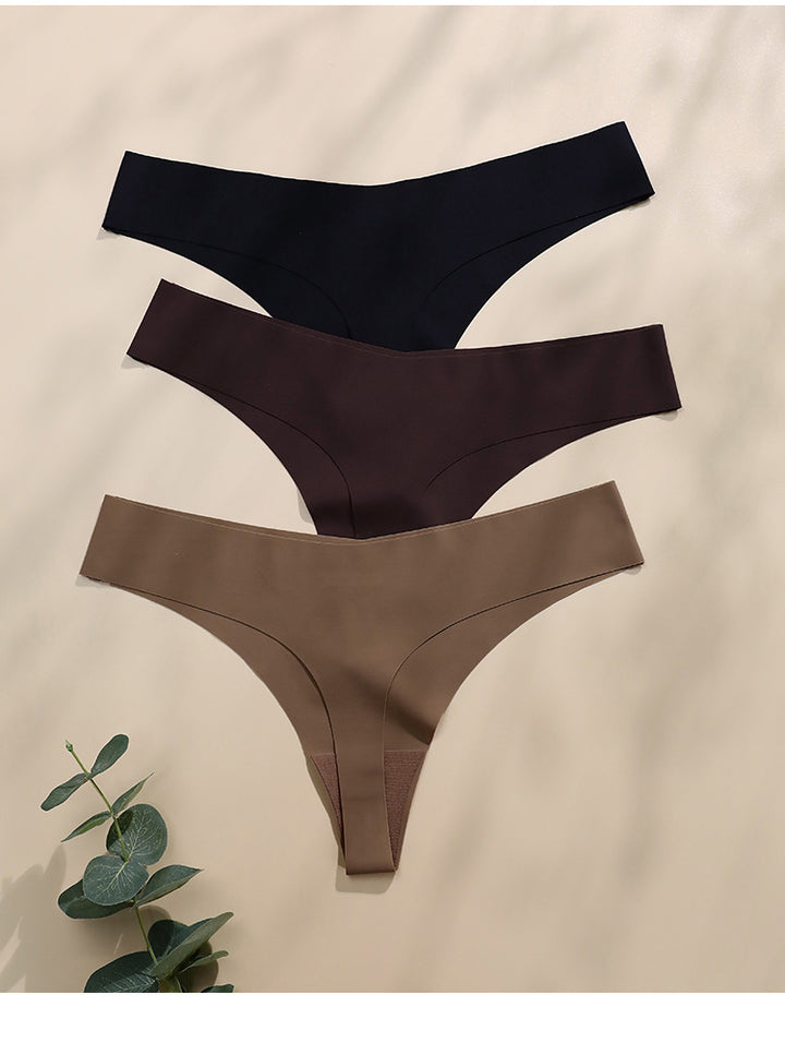 Seamless Bra Set Sexy Thong Low Waist Panties