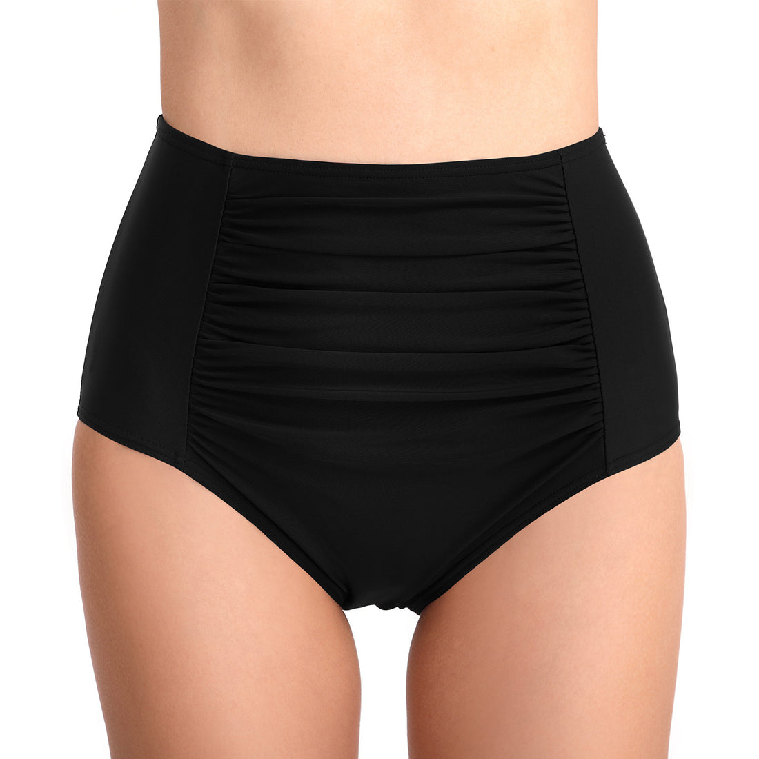 Amazon Beach Pants Women's Pleated Skinny Fashion Swimming Trunks Sheath Belly Contracting High Waist Swim Briefs Women