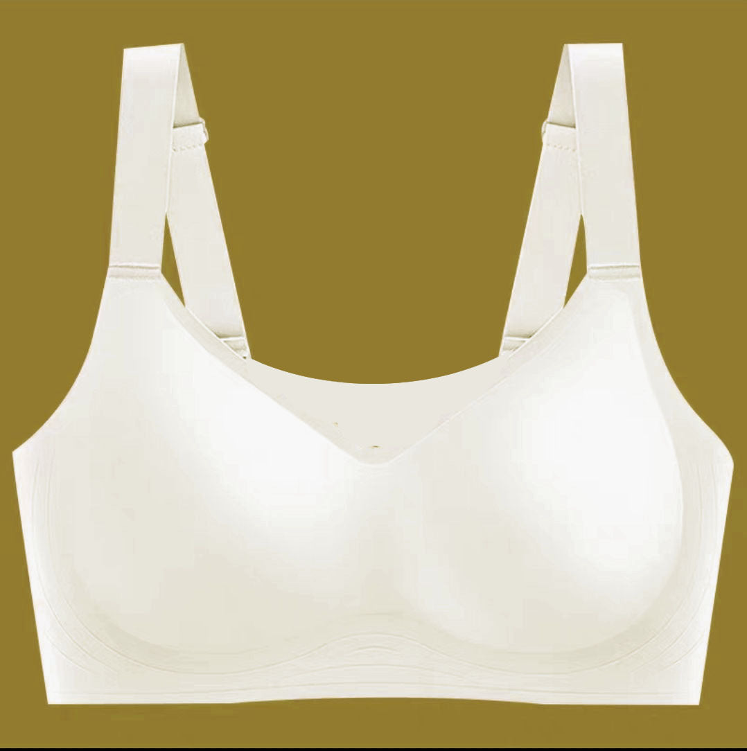 Large Shoulder Strap Seamless Wireless Bra – Comfortable & Supportive