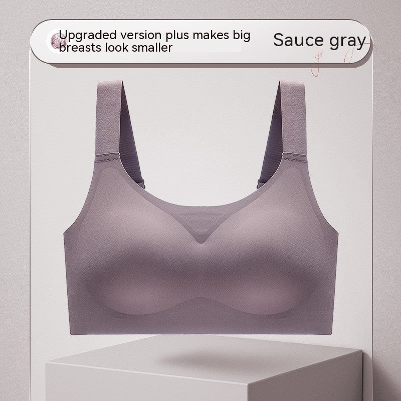 Large Shoulder Strap Seamless Wireless Bra – Comfortable & Supportive