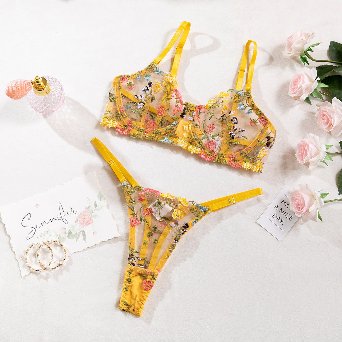 Floral Underwear Set
