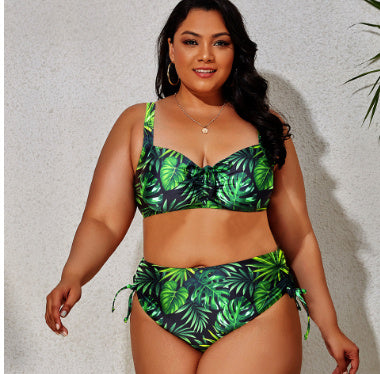 European And American High Waist Split Swimsuit Sexy And Slim