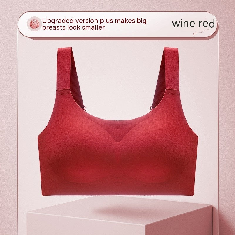 Large Shoulder Strap Seamless Wireless Bra – Comfortable & Supportive
