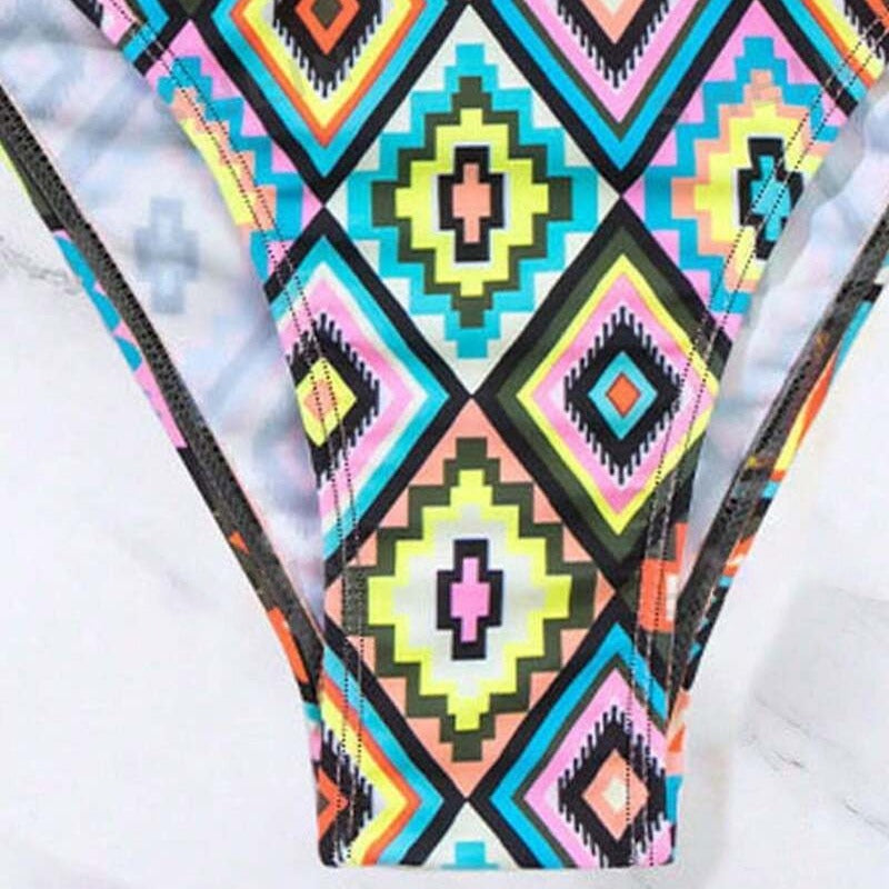 High-Waist Strappy Split Bikini – Sexy & Flattering