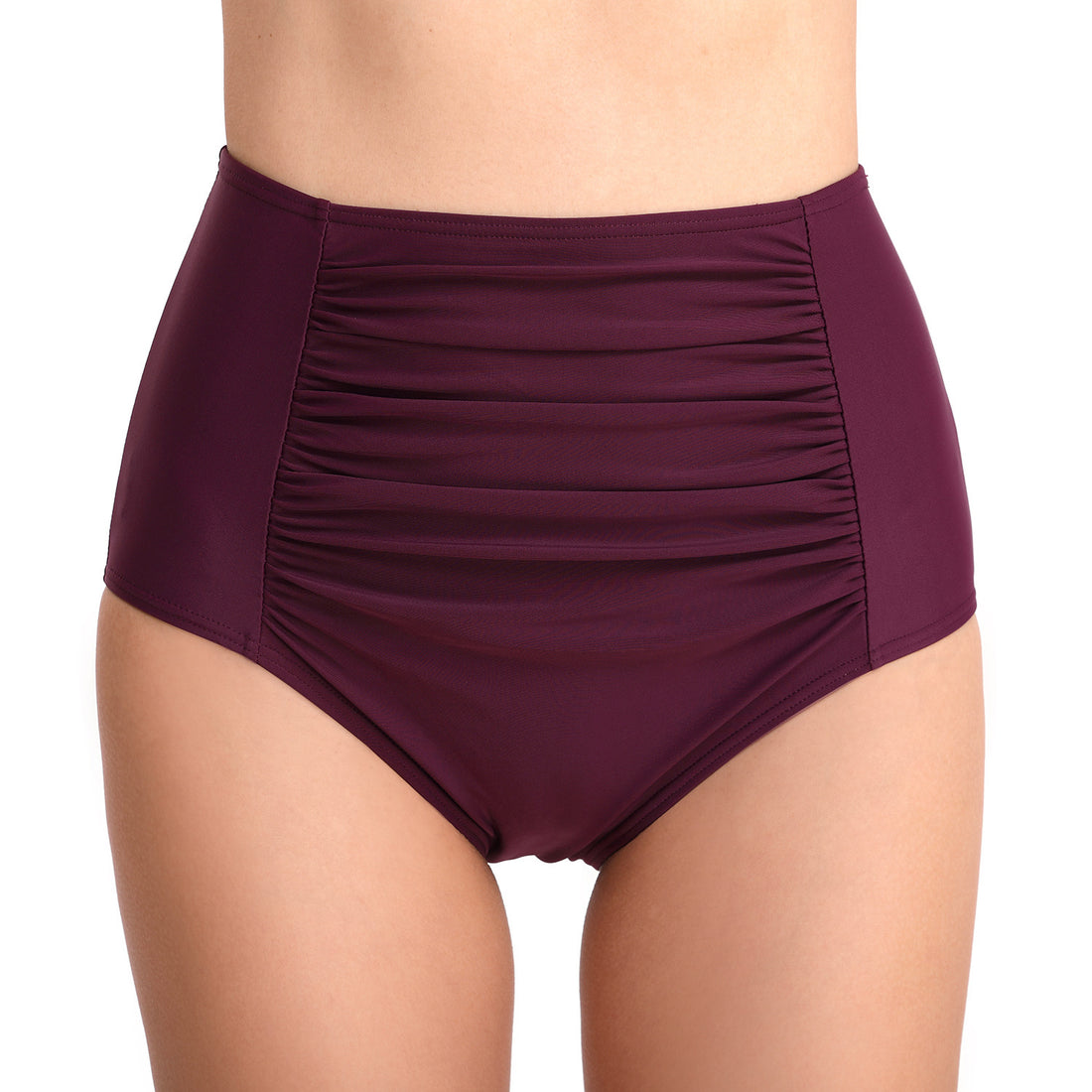 Amazon Beach Pants Women's Pleated Skinny Fashion Swimming Trunks Sheath Belly Contracting High Waist Swim Briefs Women