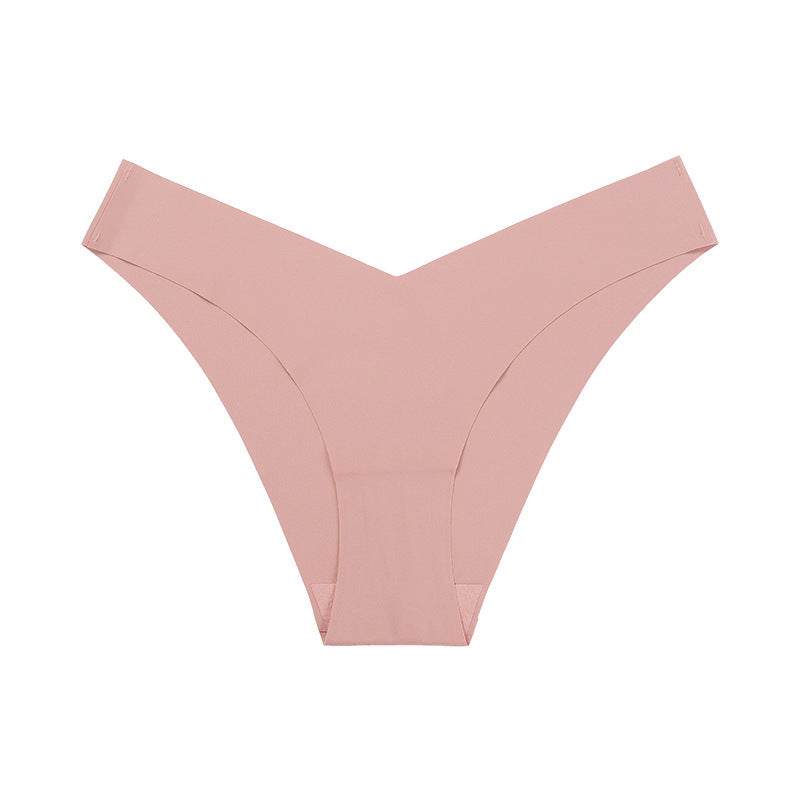 V-Shaped Low-Waist Seamless Ice Silk Briefs – Smooth & Comfortable