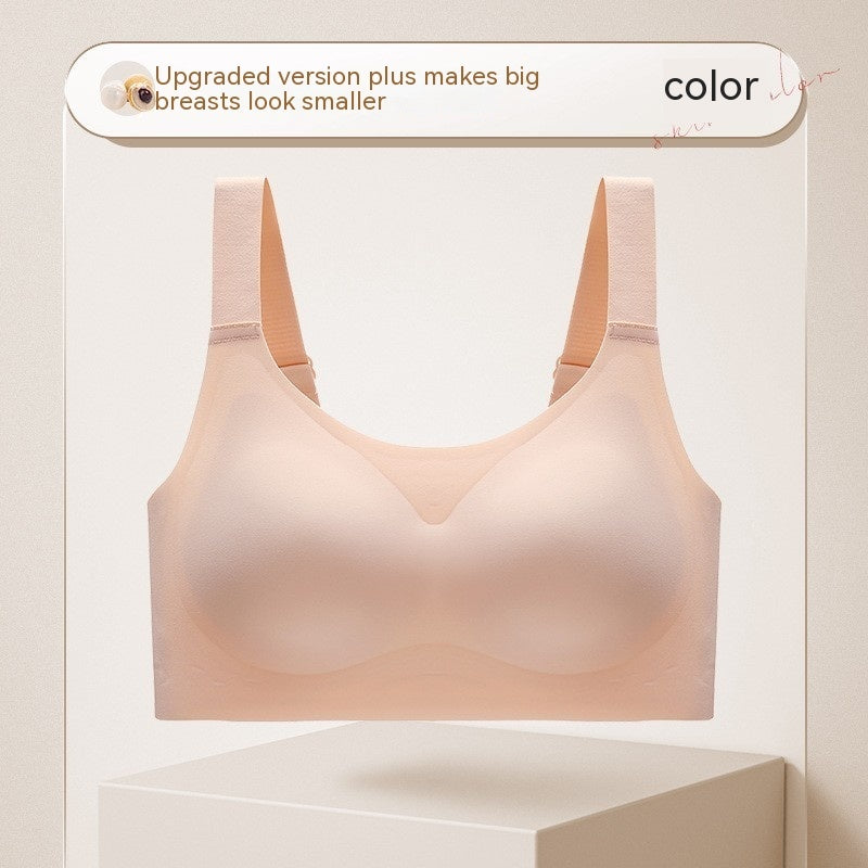 Large Shoulder Strap Seamless Wireless Bra – Comfortable & Supportive