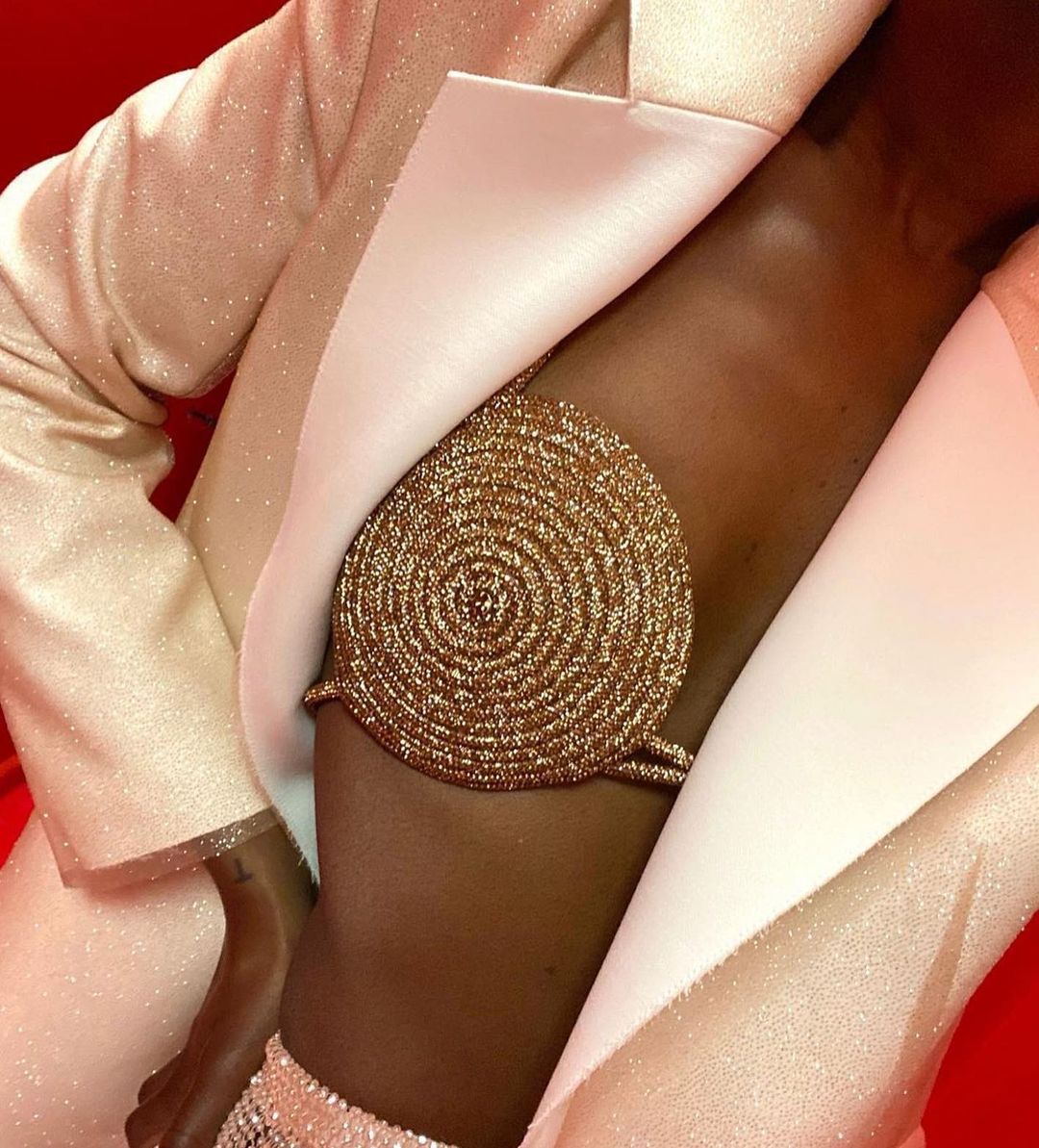 Stylish Round Hollow Sexy Underwear With Diamond