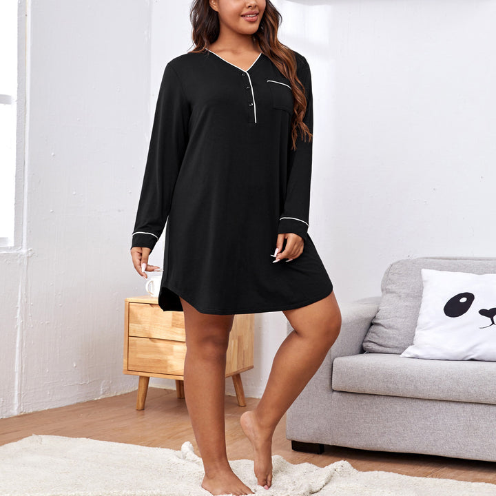 Plus Size Irregular Hem Nightdress