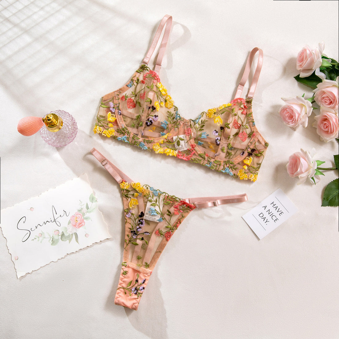 Floral Underwear Set