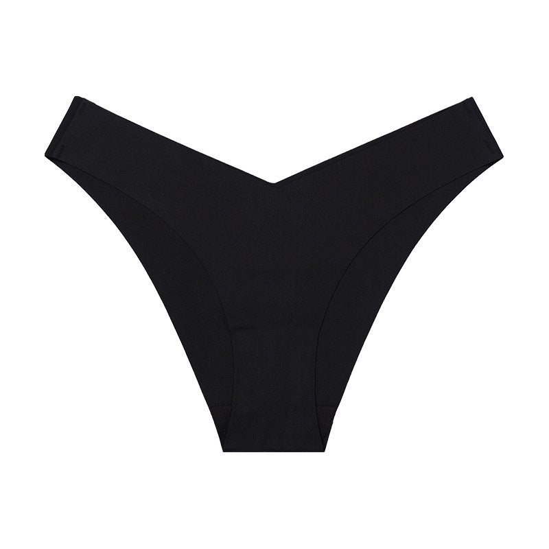 V-Shaped Low-Waist Seamless Ice Silk Briefs – Smooth & Comfortable