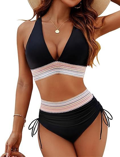 Fashion Women's High Waist Bikini Split Suit