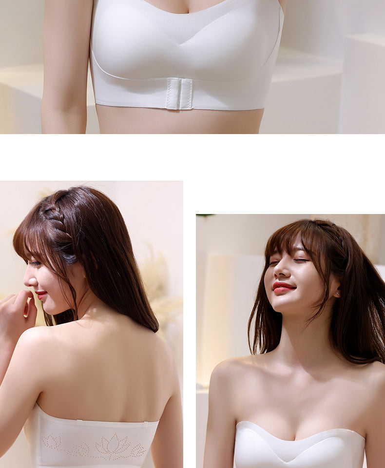 Strapless Underwear Women's Invisible Push Up Bras Non-slip Tube Top Seamless Girl Wireless Beautiful Back Wrapped Chest Thin
