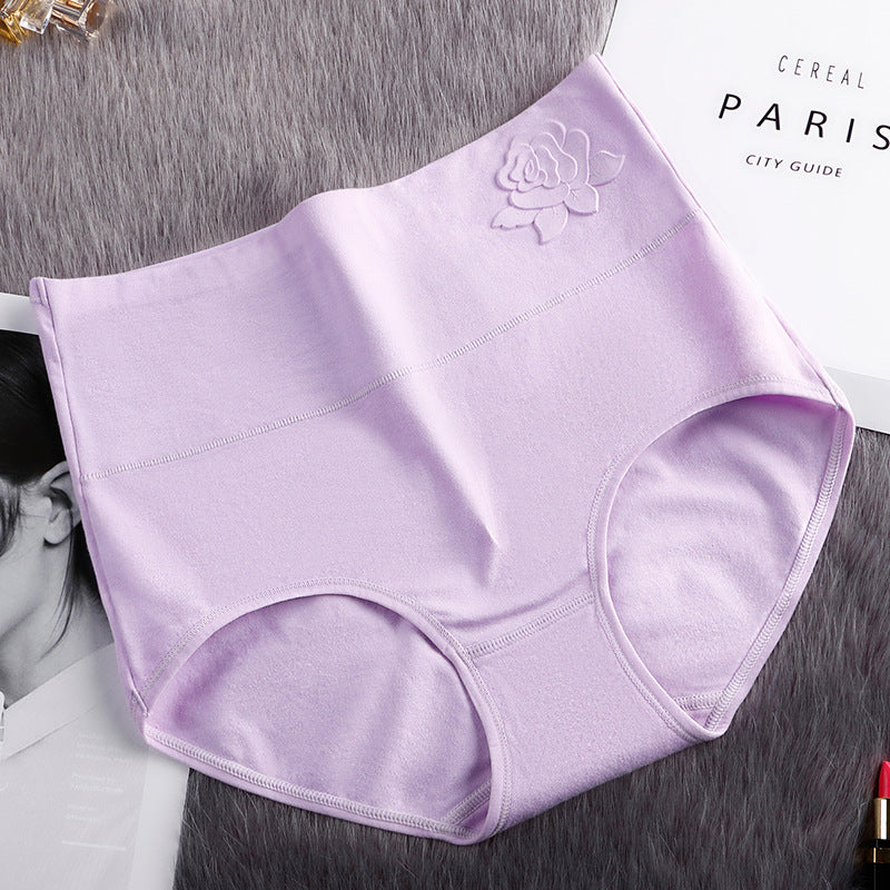 High Waist Belly Contracting Briefs Embossed Postpartum Belly Contracting Underwear