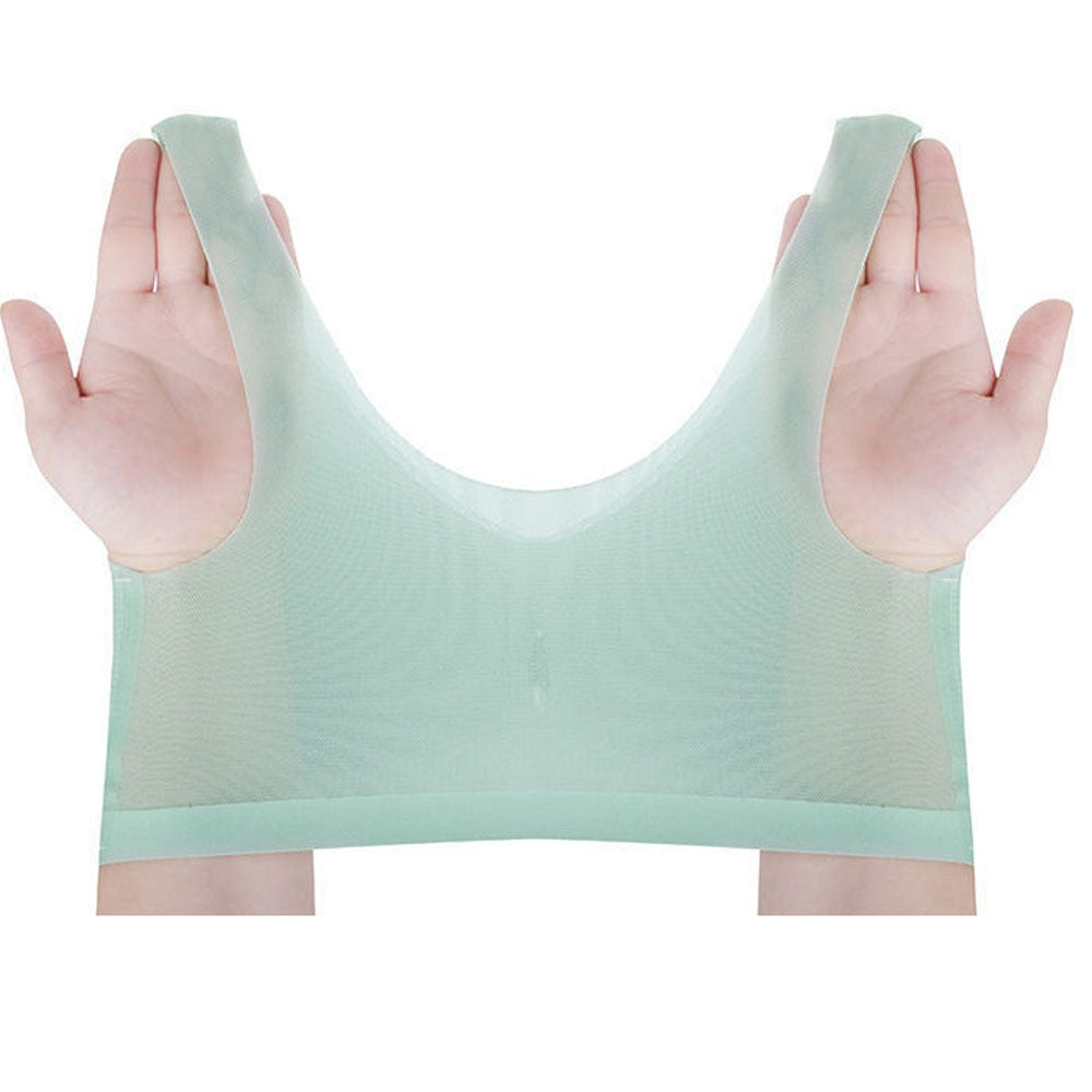 Summer Ultra-thin Ice Silk Seamless Porosity Underwear Women's Big Chest Small No Underwire Anti-sag Large Size Beauty Wear A Bra