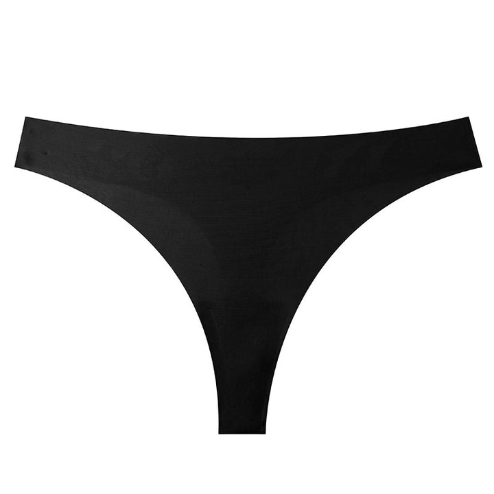 Seamless Ice Silk Sports Briefs – Low Waist, Thin Belt & Plus Size