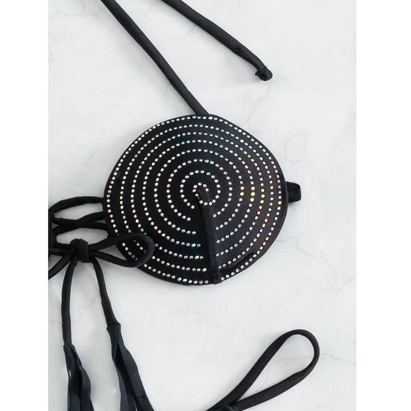 Personality Bandage Bikini Backless Hot Drilling