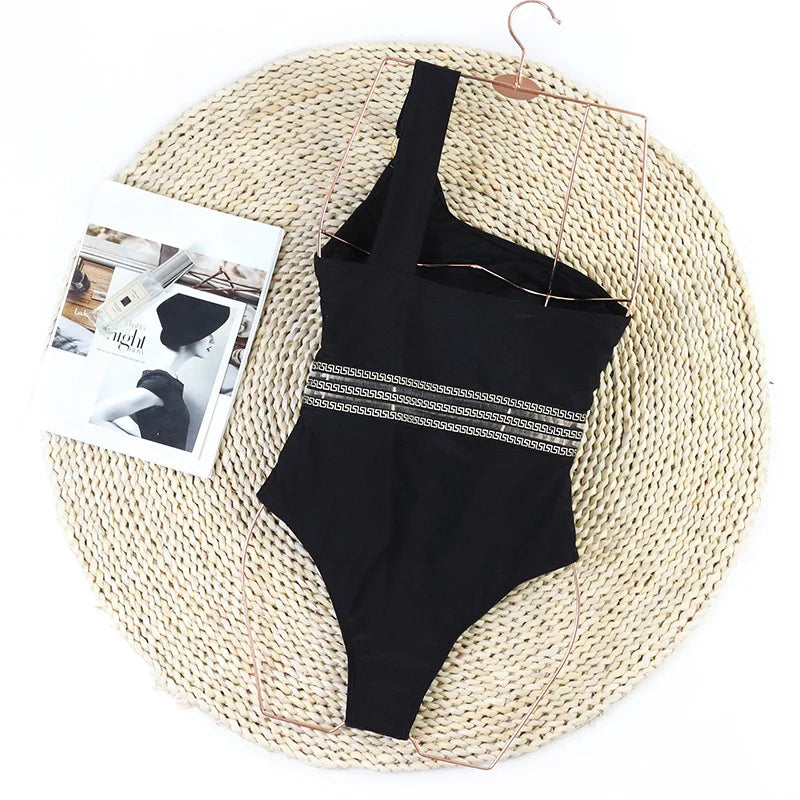 Sexy Lace-up Bikini One-piece Hollow Swimsuit
