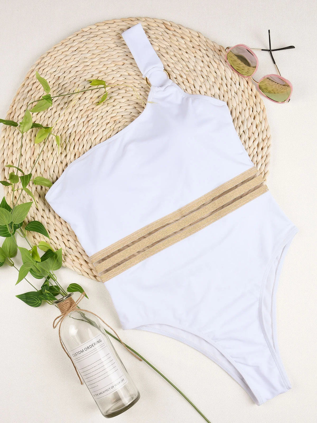 Sexy Lace-up Bikini One-piece Hollow Swimsuit