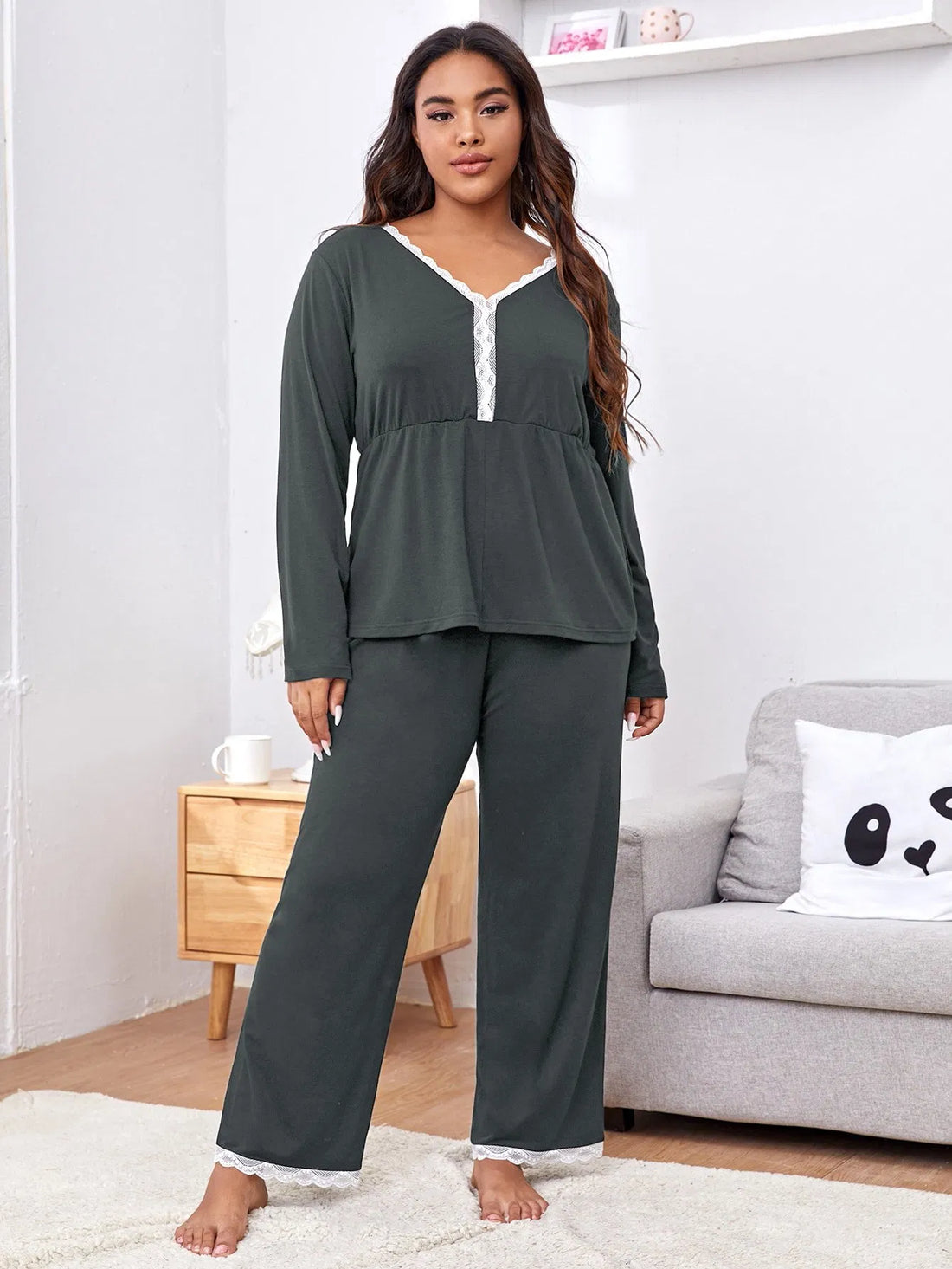Lace Trim Homewear Set