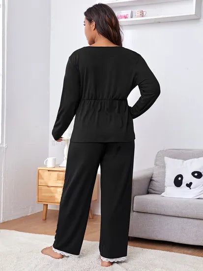 Lace Trim Homewear Set