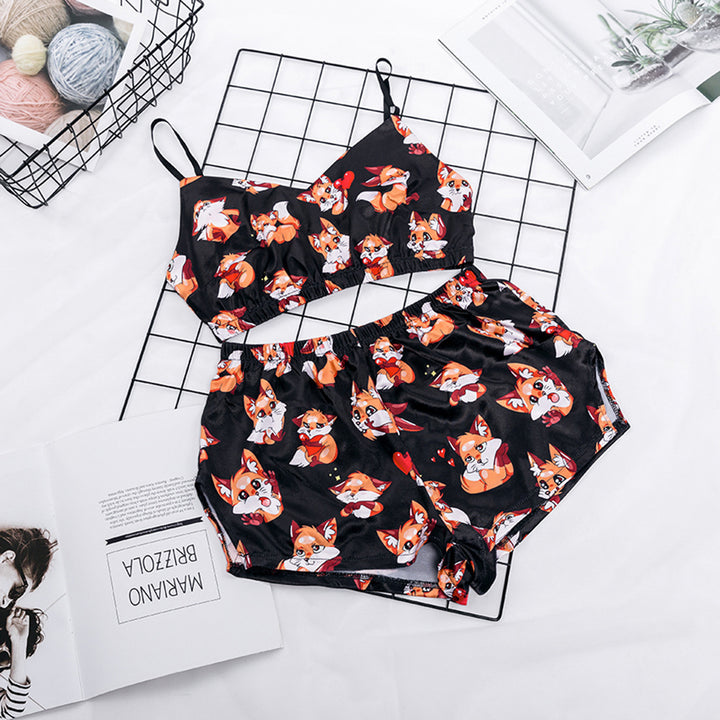 Cute Lightweight Silk Pajamas