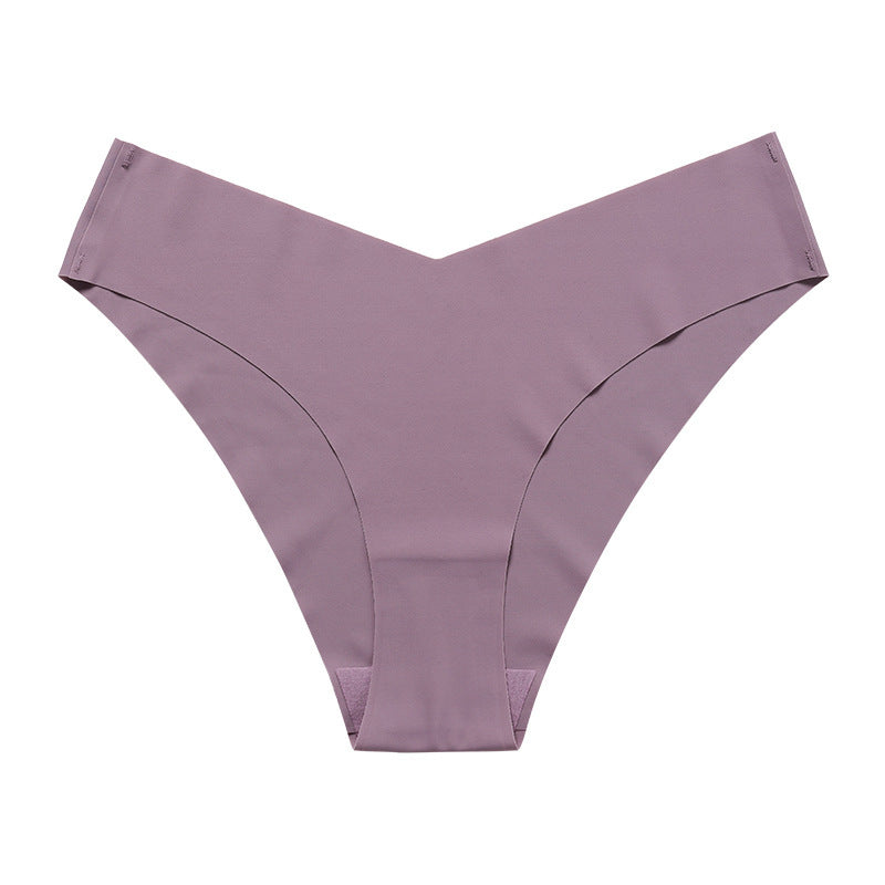 V-Shaped Low-Waist Seamless Ice Silk Briefs – Smooth & Comfortable