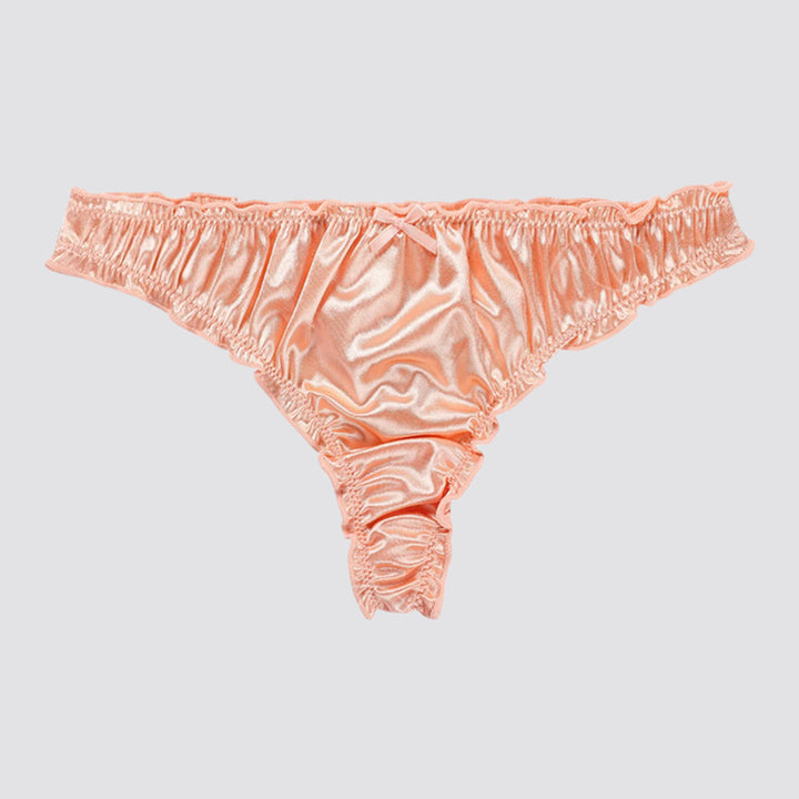 Satin Cotton Crotch T-back Women's Underwear