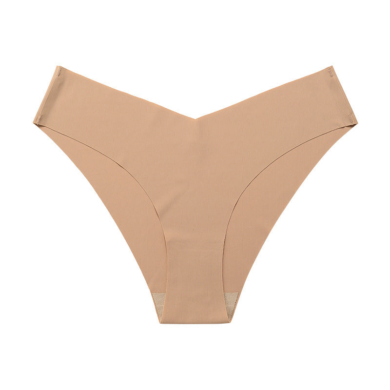 V-Shaped Low-Waist Seamless Ice Silk Briefs – Smooth & Comfortable