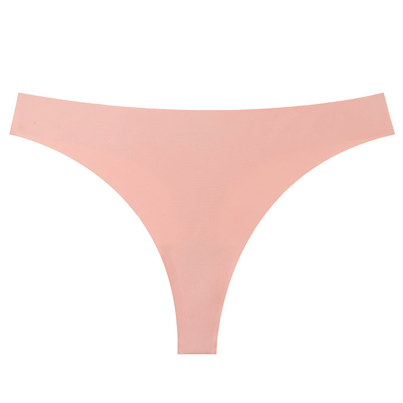 Seamless Ice Silk Sports Briefs – Low Waist, Thin Belt & Plus Size