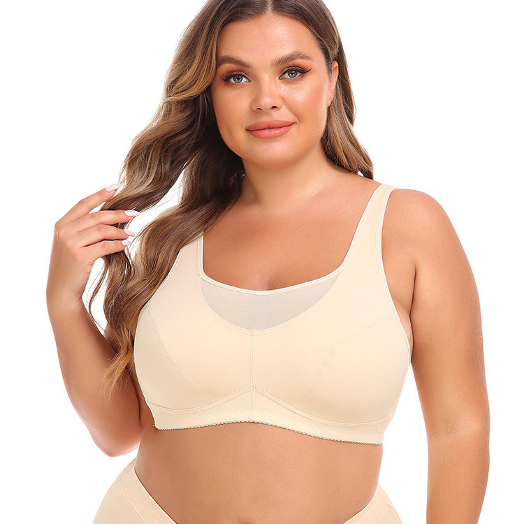 Women's Large Size No Steel Ring Back Strap Vest Bra Underwear